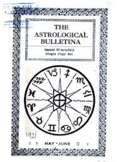 Обложка "The Astrological Bulletina"